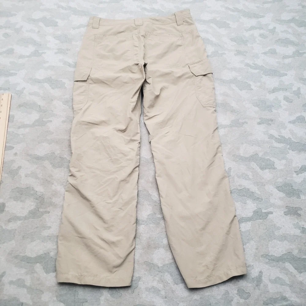 Eddie Bauer Pants Mens 32x32 Tan Cargo Pockets Travex Outdoors Camp Trail Travel